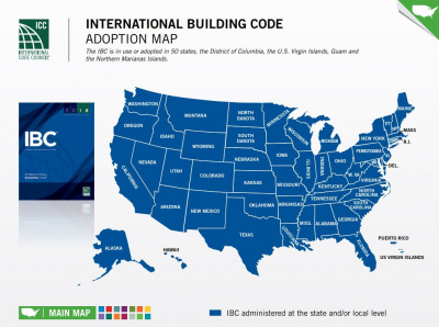 International Building Code adoption map