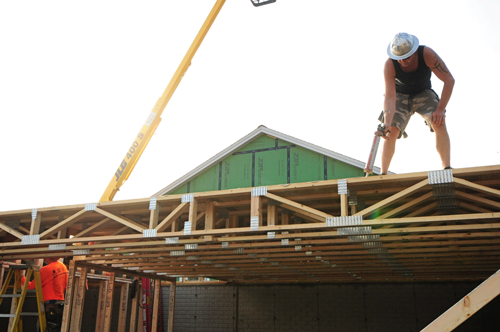 Floor Trusses in the 2015 Framing the American Dream home.