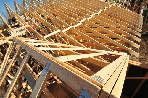 Roof Trusses in the 2015 Framing the American Dream home.