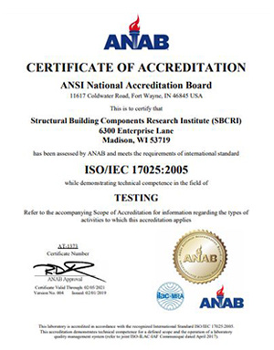 SBCRI ANSI 17025 Accreditation