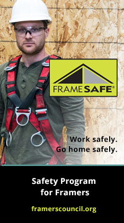 Frame Safe a safety program for framers. Work safely. Go home safely.